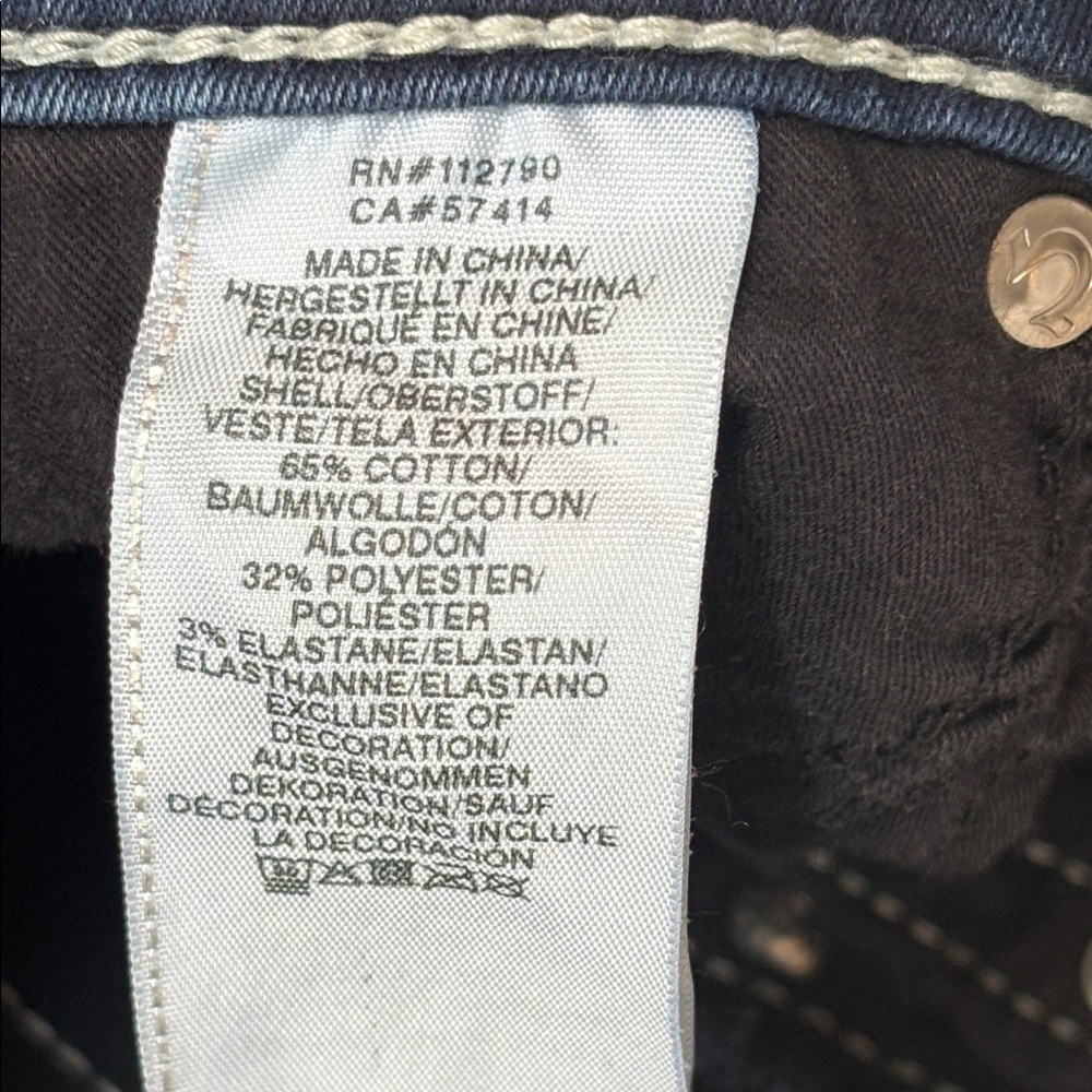 True Religion HALLE Mid-Rise Super Skinny Jeans Size 24  Indigo EUC - Picture 12 of 12